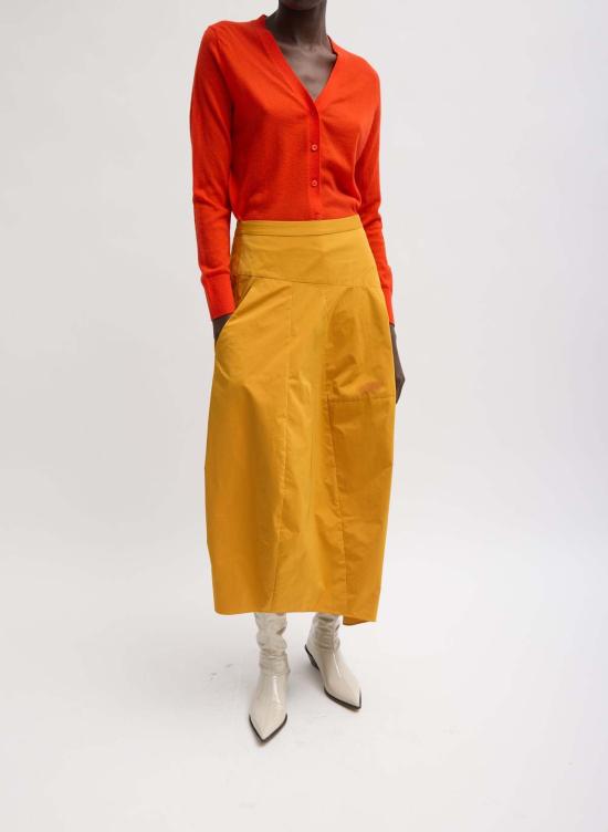  티비 롱 스커트 나일론 비대칭 벌룬 스커트