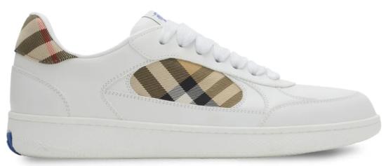 25FW 버버리 레더 체크 테라스 스니커즈  8108649 A1464 WHITESANDIPCHK