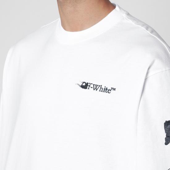 25FW 오프화이트 긴팔 티셔츠 OMAB09CF25JER003 White - OFF WHITE