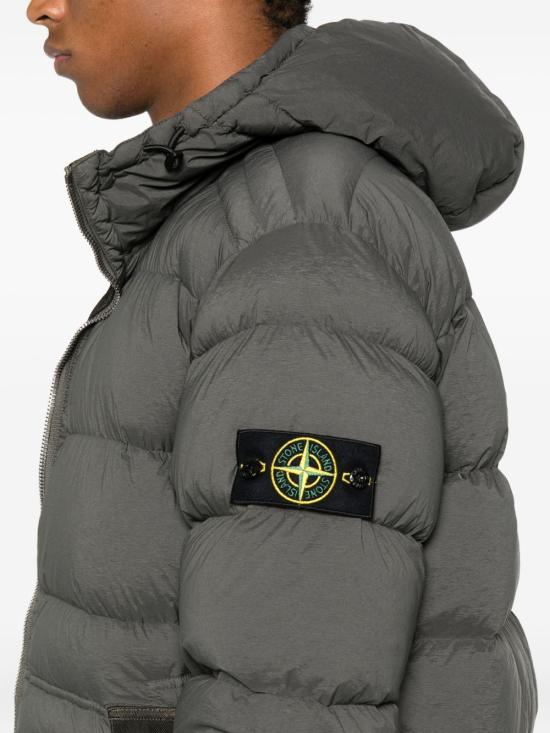25FW 스톤 아일랜드 심리스 터널 나일론 다운 TC 후드 다운 자켓 K2S154100040 S0028V0062 Grey - STONE ISLAND
