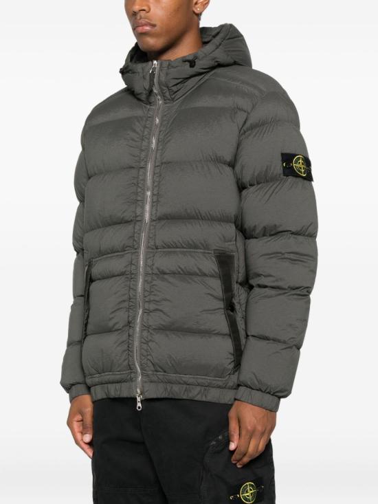 25FW 스톤 아일랜드 심리스 터널 나일론 다운 TC 후드 다운 자켓 K2S154100040 S0028V0062 Grey - STONE ISLAND