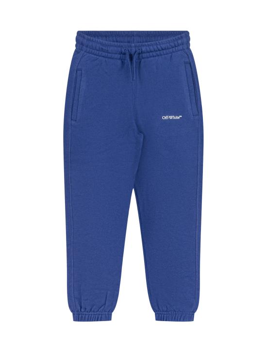 25FW [키즈] 오프화이트 팬츠 OBCH001F25FLE003 4501 BLUE WHITE