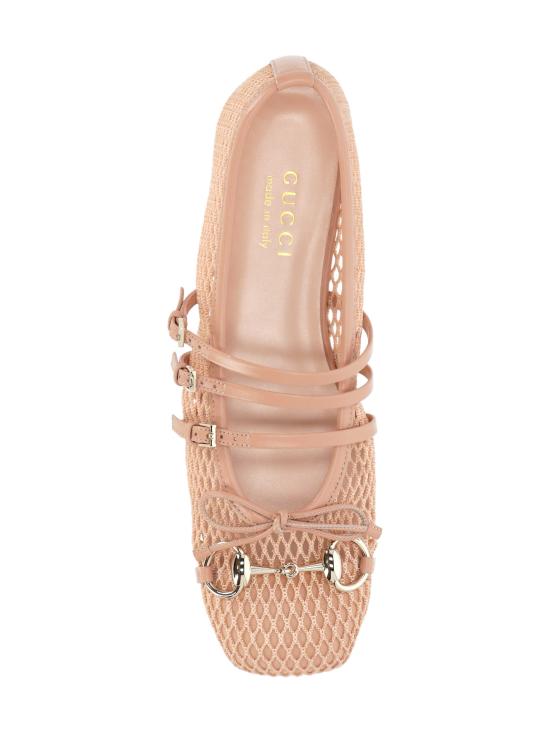 25FW 구찌 홀스빗 플랫 슈즈 835077 FAEQZ5741 DUSTY ROSE PINK APRI - GUCCI