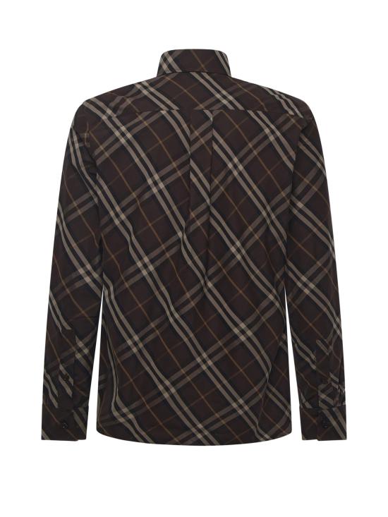 25FW 버버리 릴랙스핏 체크 코튼 셔츠 8115089 B2412 Truffle Brown - BURBERRY