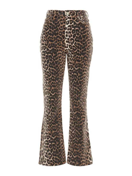  가니 플레어 팬츠 J1059943 Animal Print