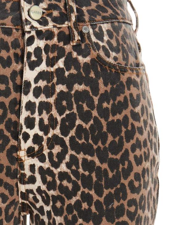  가니 플레어 팬츠 J1059943 Animal Print - GANNI