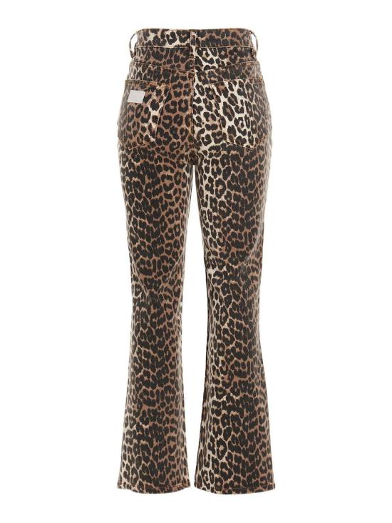  가니 플레어 팬츠 J1059943 Animal Print - GANNI