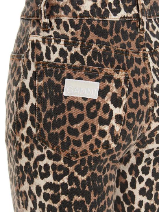  가니 플레어 팬츠 J1059943 Animal Print - GANNI