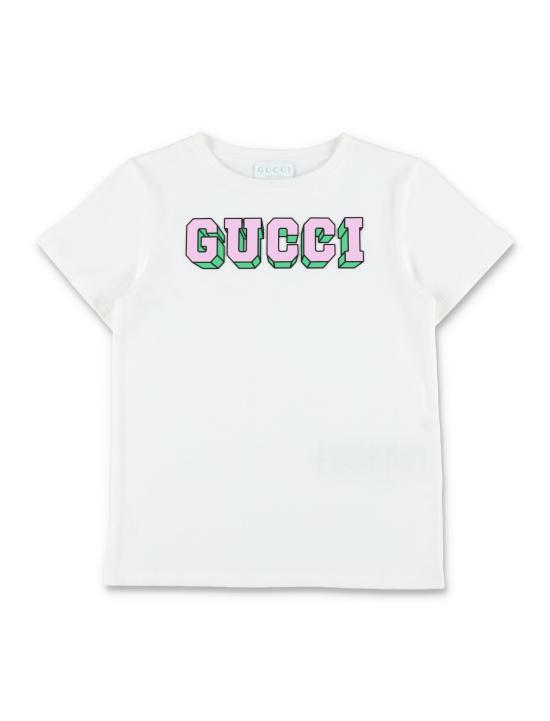 25FW [키즈] 구찌 티셔츠 547559XJHFG 9214 Bianco