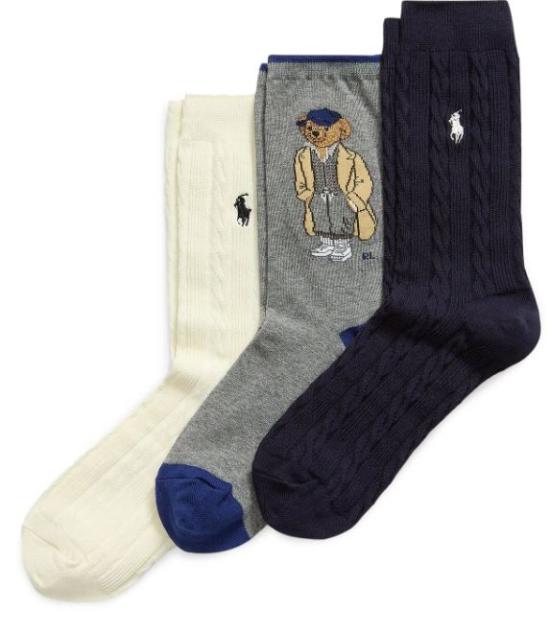 25FW 랄프 로렌 언더웨어 455982948001 NAVY GREY IVORY