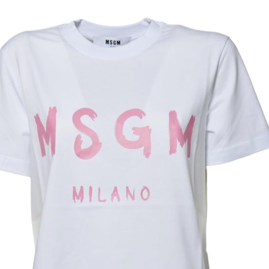 25FW 엠에스지엠 반팔 티셔츠 3441MDM510237002 01A White - MSGM