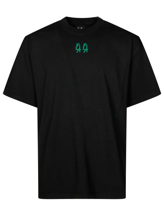 25FW 44레이블 반팔 티셔츠 B0030556 FA673 P687 NERO