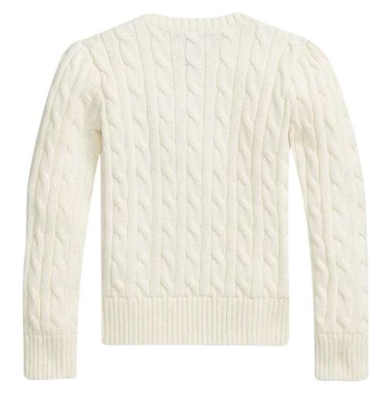 25FW [키즈] 랄프 로렌 캐시미어 니트 312901316 White - RALPH LAUREN