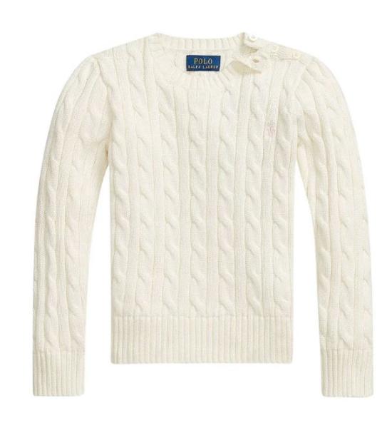 25FW [키즈] 랄프 로렌 캐시미어 니트 312901316 White