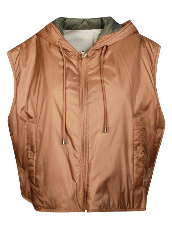 25FW 위켄드막스마라 LEVANTE 레반테 리버시블 발수 패딩 베스트 2525296021600 032 BEIGE