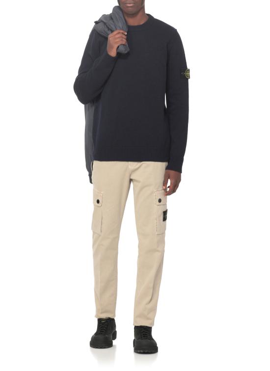 25FW 스톤 아일랜드 5100072 리버스 스티치 리테일 램스울 크루넥 스웨터 K2S15 5100072 S00A3V0020 Blue - STONE ISLAND