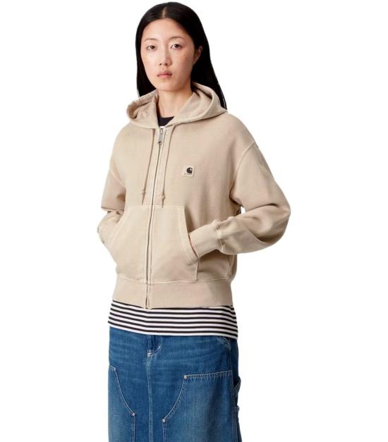 25FW 칼하트 WIP 후디드 넬슨 자켓 가먼트 다이드 I033830 2LP GD XS Beige - CARHARTT WIP