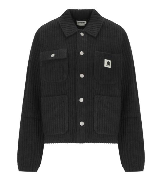 25FW 칼하트 WIP 로고 패치 골지 가디건 I035379 89 XX XS Black