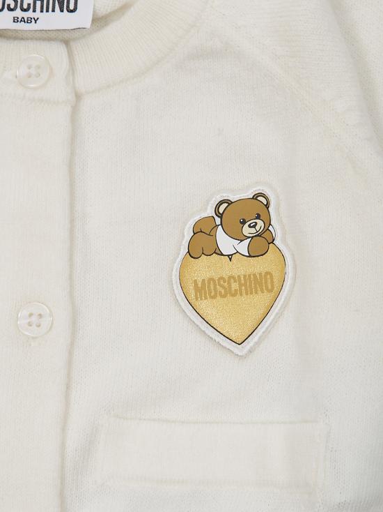 24FW [키즈] 모스키노 가디건 MDW014 LHE69 10063 CLOUD BIANCO - MOSCHINO