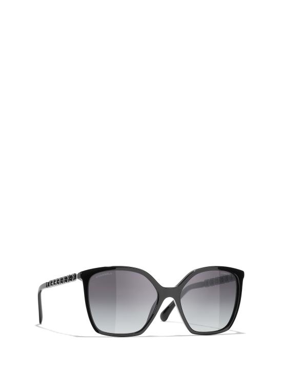 26FW 샤넬 아세테이트 카프스킨 선글라스 CH5546Q 1608S6 BLACK - CHANEL