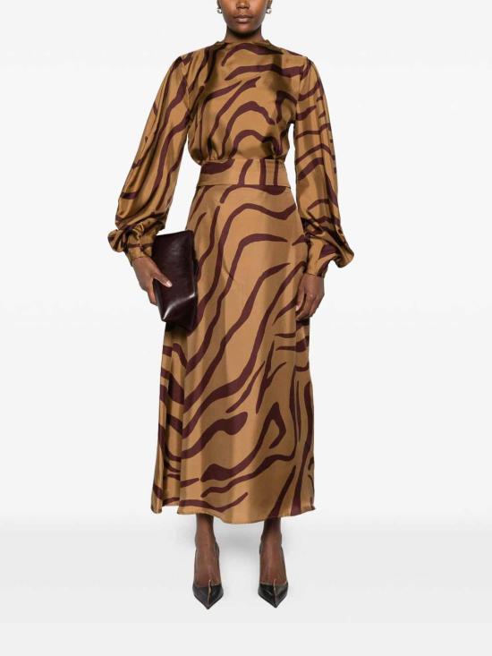 26FW 라쿠엘 디니즈 미디 스커트 8L00021NSS002000598002 Animal Print - RAQUEL DINIZ