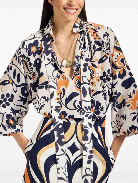 25FW 라 더블제이 블라우스 SHI0120VIS019SEL06WH01 Animal Print - LA DOUBLEJ