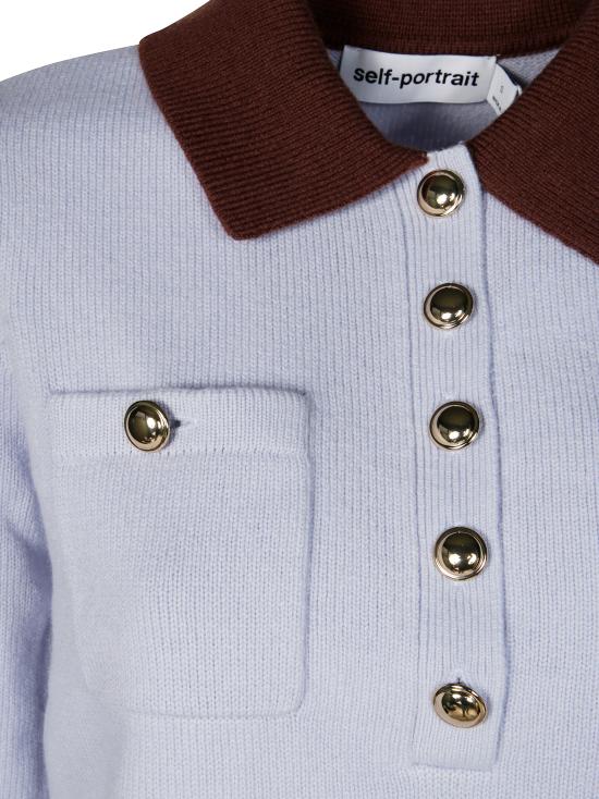 25FW 셀프 포트레이트 긴팔 티셔츠 AW25021TBL BLUE - SELF PORTRAIT