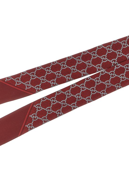25FW 구찌 GG 실크 넥 보우 8122503G0016173 BORDEAUX DOM - GUCCI