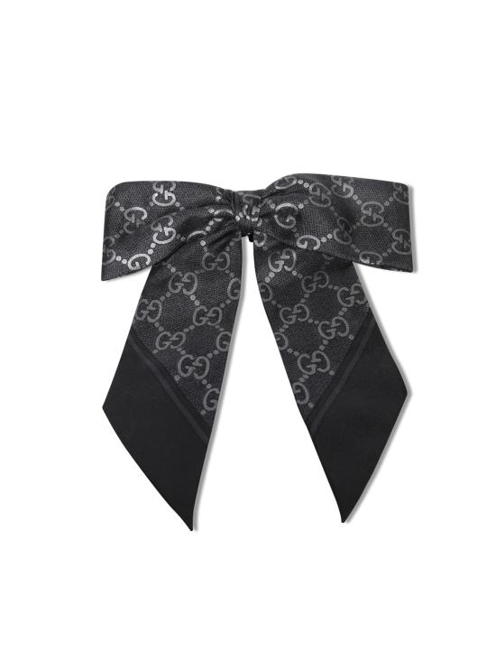 25FW 구찌 GG 실크 자카드 스크런치  8165413G0011060 BLACK DOM