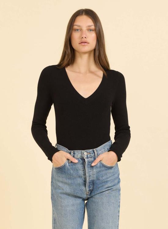  ONE GREY DAY 바디수트 티셔츠 원 그레이 데이 홀리 V넥 바디수트