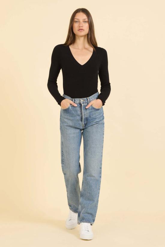  ONE GREY DAY 바디수트 티셔츠 원 그레이 데이 홀리 V넥 바디수트 - OTHER BRANDS