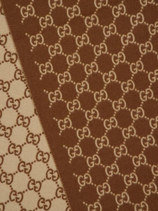 25FW 구찌 GG 캐시미어 스카프 8123173GAC02379 BROWN - GUCCI