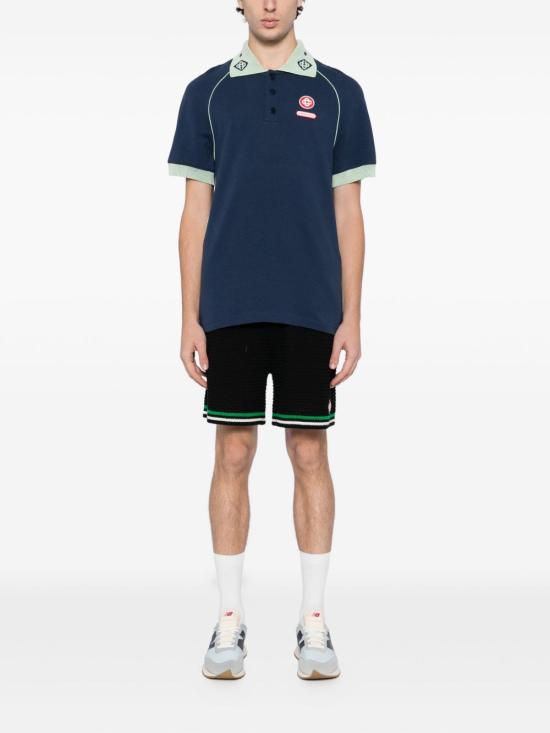 25FW 카사블랑카 반팔 티셔츠 MAW25JTP43502 BLUE - CASABLANCA