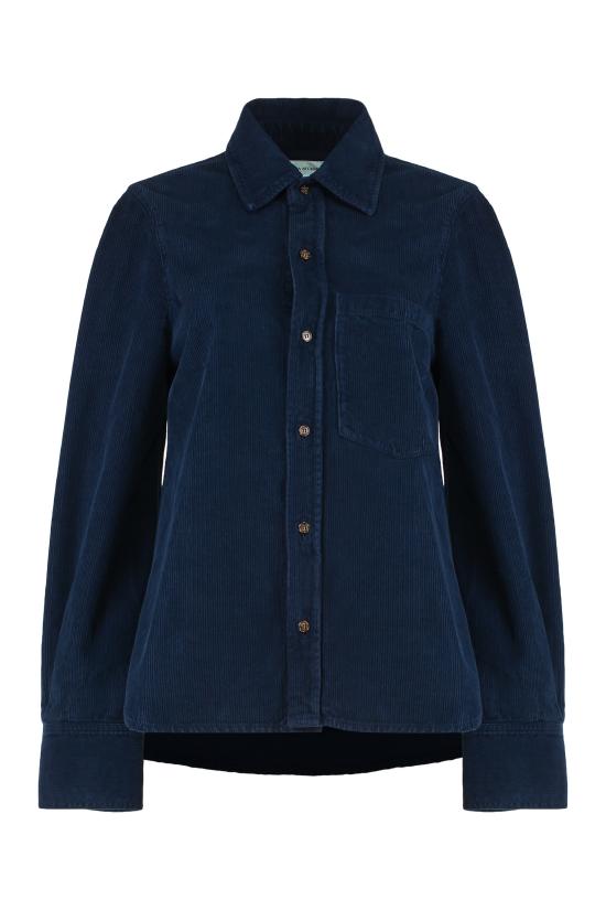 25FW 빅토리아 베컴 반팔 티셔츠 1425DSH006674B9570 blue