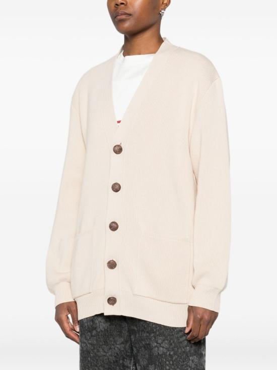 25FW 골든구스 Golden 레터링 가디건 GWP00950P00197255550 Beige - GOLDEN GOOSE