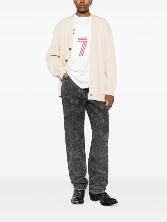 25FW 골든구스 Golden 레터링 가디건 GWP00950P00197255550 Beige - GOLDEN GOOSE