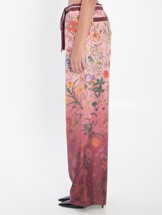 25FW 구찌 프린티드 실크 팬츠 837980Z7AUH5057 Multicolor - GUCCI