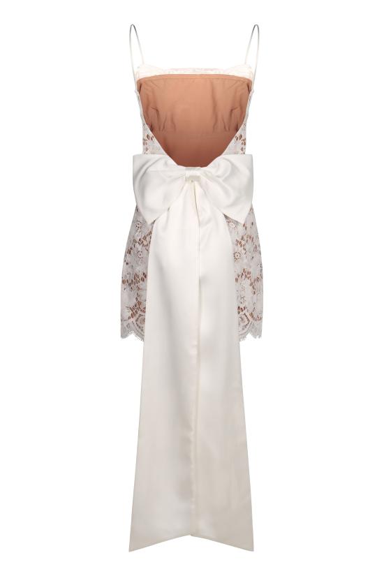 25FW 셀프 포트레이트 미디 원피스 AW25201SWWHITE White - SELF PORTRAIT