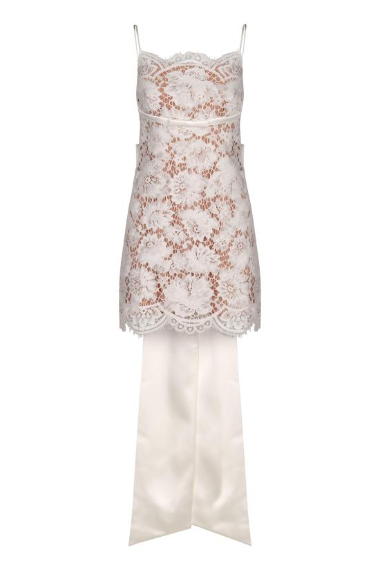 25FW 셀프 포트레이트 미디 원피스 AW25201SWWHITE White