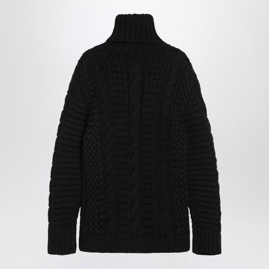 25FW 몽클레어 X 에드워드 에니풀 울 터틀넥 스웨터 X 에드워드 에니풀 울   9F00002M6727 999 BLACK - MONCLER