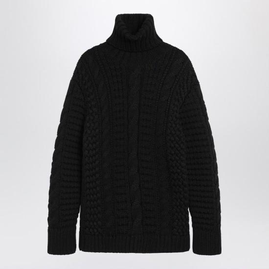 25FW 몽클레어 X 에드워드 에니풀 울 터틀넥 스웨터 X 에드워드 에니풀 울   9F00002M6727 999 BLACK