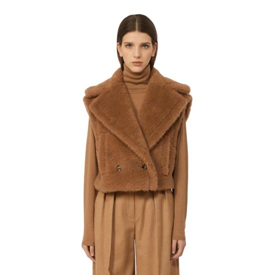 25FW 막스마라 산토스 테디 크롭 자켓 산토스 테디 크롭  2521036012600 001 CAMEL