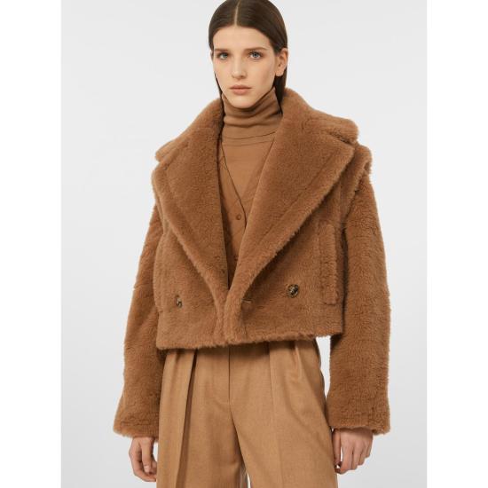 25FW 막스마라 산토스 테디 크롭 자켓 산토스 테디 크롭  2521036012600 001 CAMEL - MAX MARA