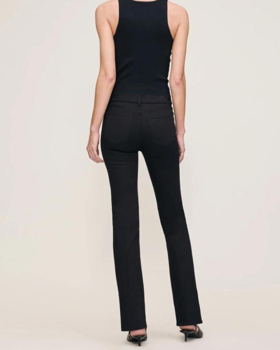  DL 1961 데님 팬츠 Dl 1961 마라 스트레이트 미드 라이즈 인스타스컬프트 진 블랙 - DL 1961