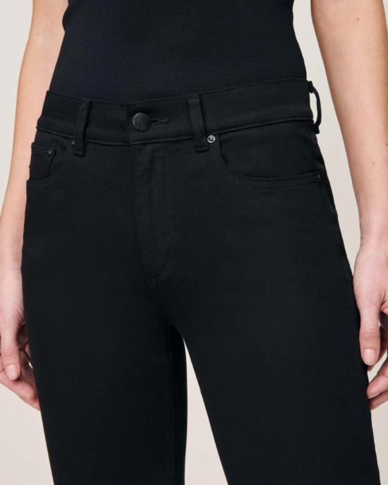  DL 1961 데님 팬츠 Dl 1961 마라 스트레이트 미드 라이즈 인스타스컬프트 진 블랙 - DL 1961