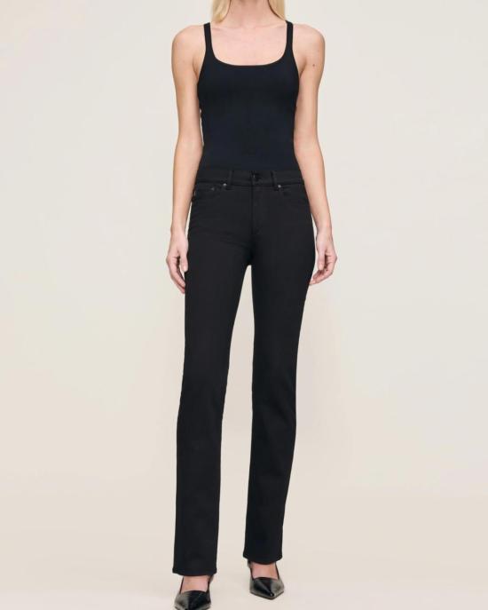  DL 1961 데님 팬츠 Dl 1961 마라 스트레이트 미드 라이즈 인스타스컬프트 진 블랙