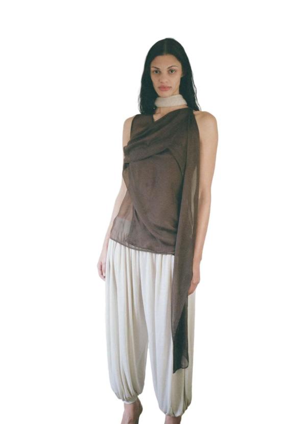  BELLE ANNA 튜닉 벨 안나 베일 탑 브라운 - OTHER BRANDS