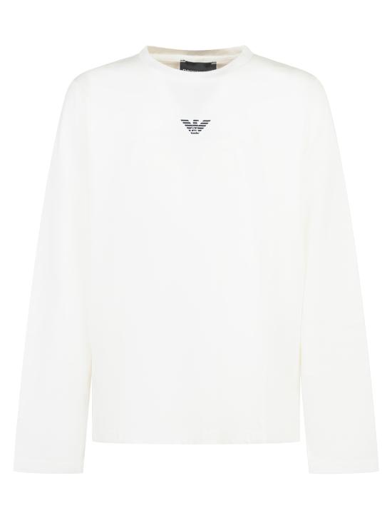 25FW [키즈] 엠포리오 아르마니 티셔츠 EB000420AF15013 M0134 OFF WHITE