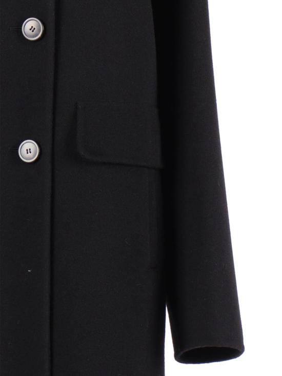 25FW 위켄드막스마라 ZOLFO 졸포 퀼티드 백 버진 울 미디 코트 2525496022600 013 NERO 241985 Black - WEEKEND MAX MARA