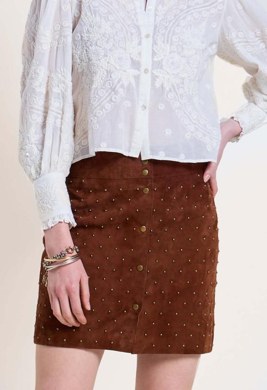  스칼렛 파피스 숏 스커트 스칼렛 포피스 엠버 스웨이드 - SCARLETT POPPIES